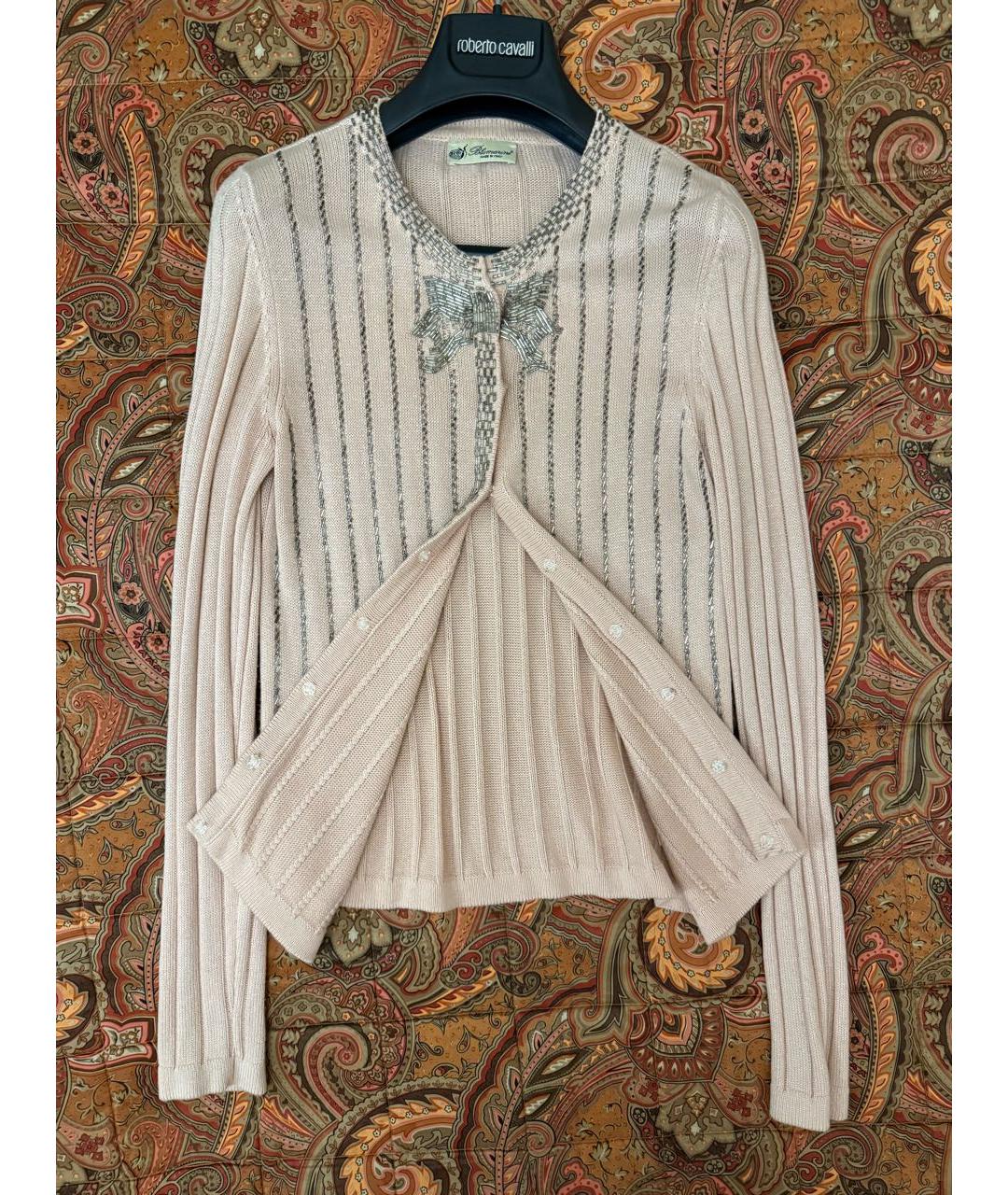 BLUMARINE Розовый кашемировый кардиган, фото 4