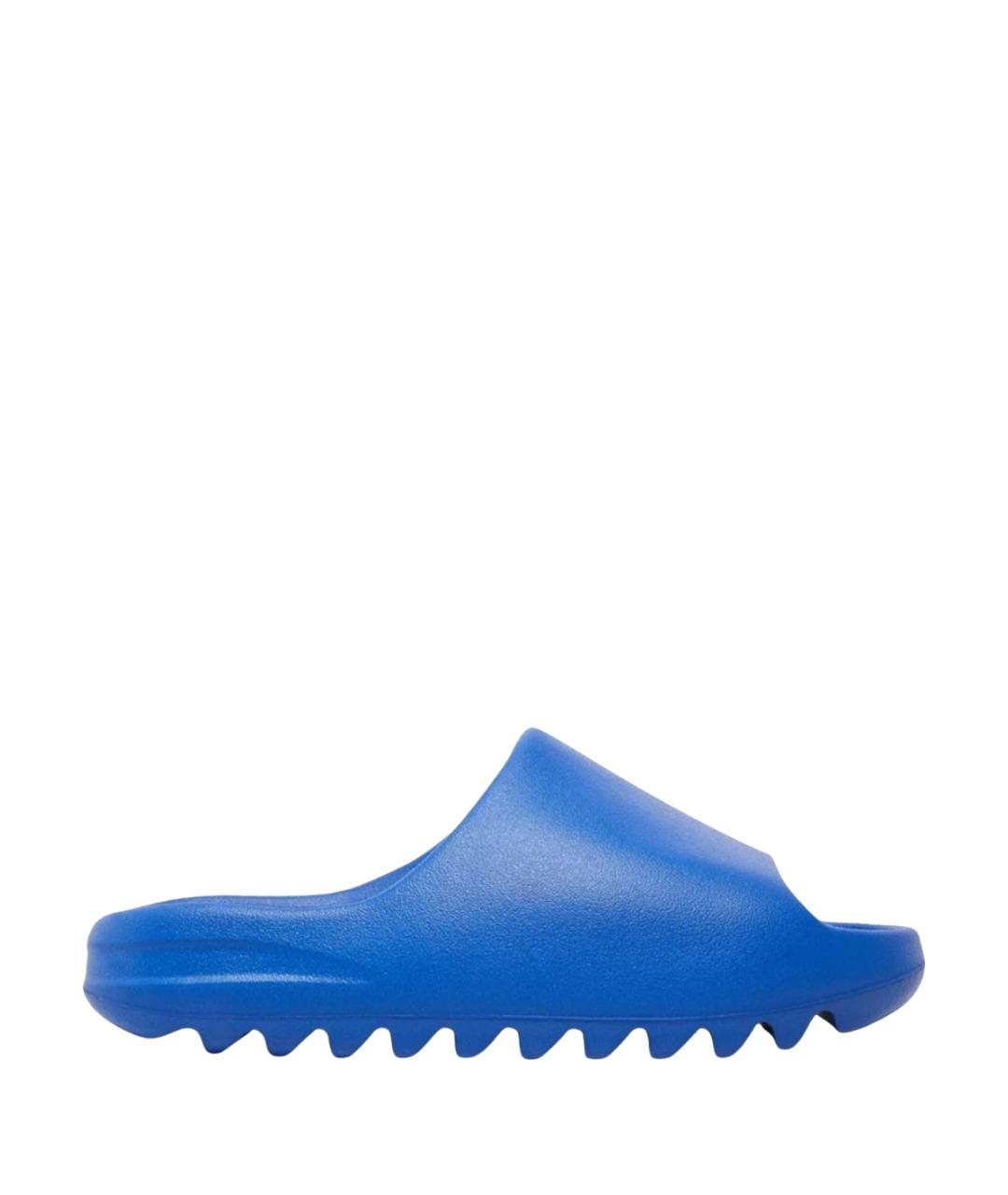 ADIDAS YEEZY Темно-синие резиновые шлепанцы, фото 1