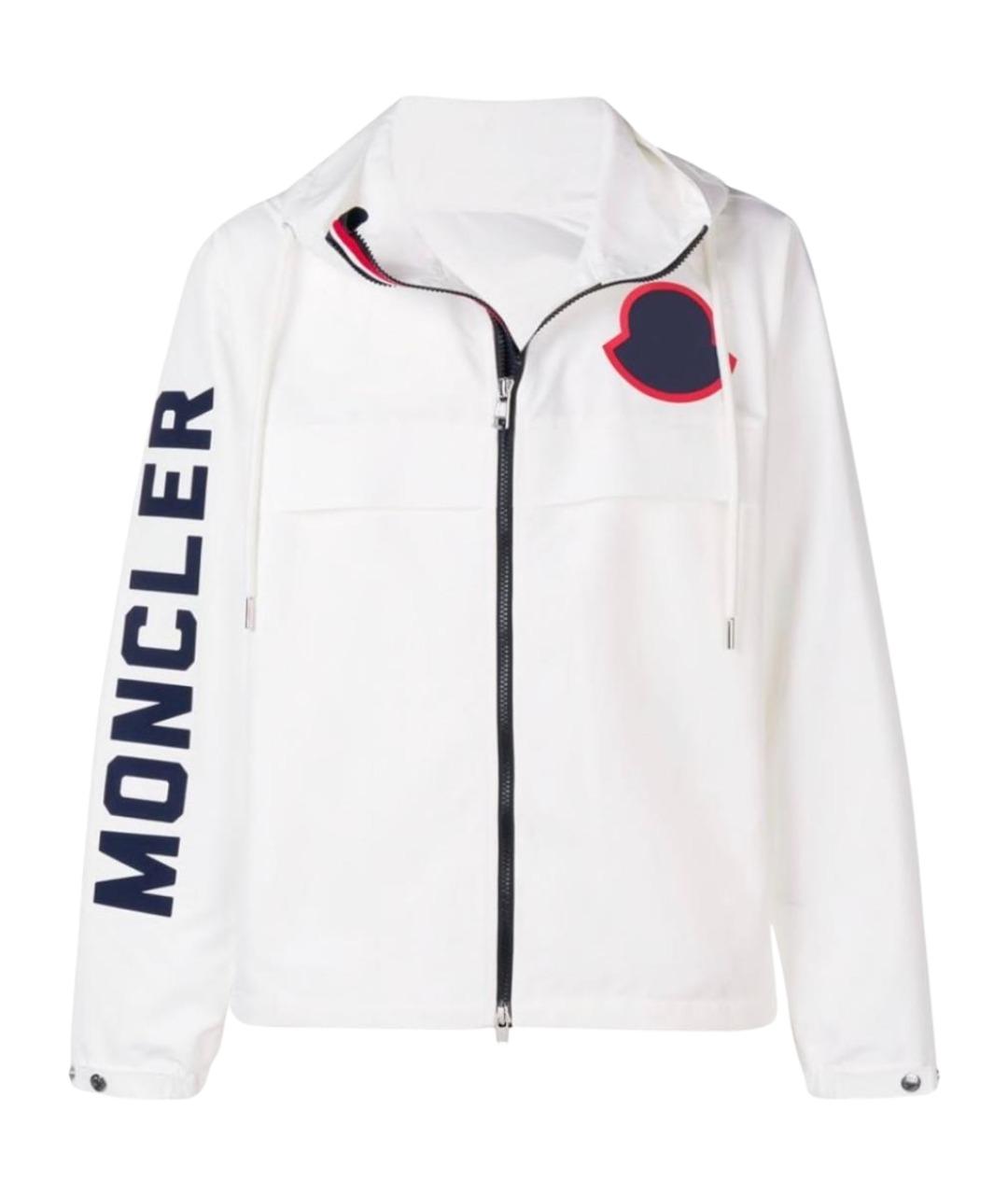 MONCLER Белая полиэстеровая куртка, фото 1