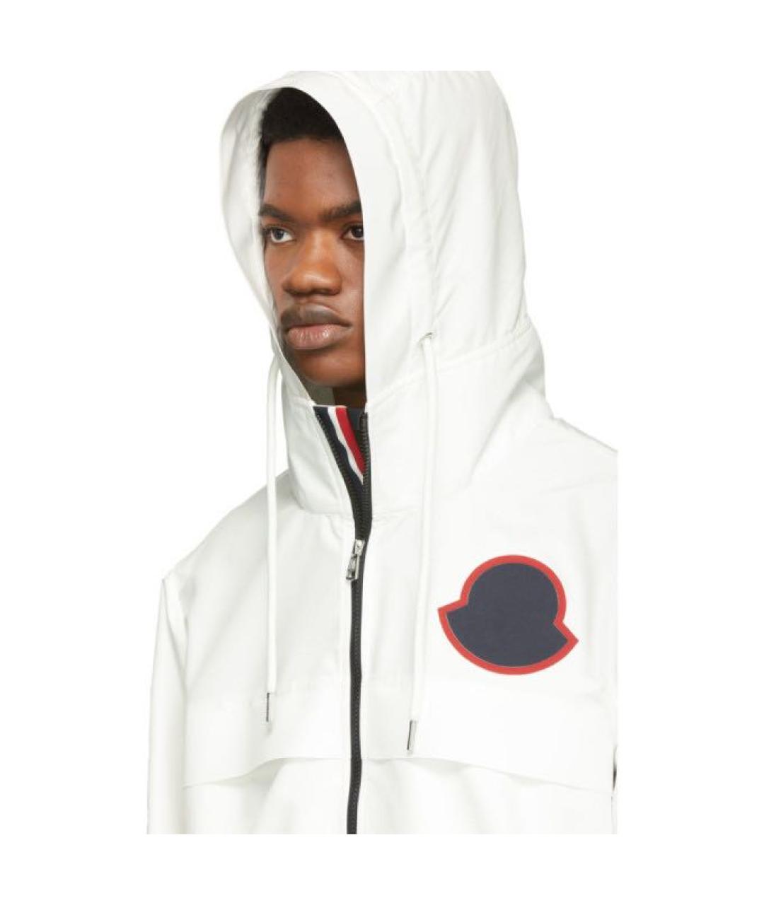 MONCLER Белая полиэстеровая куртка, фото 8