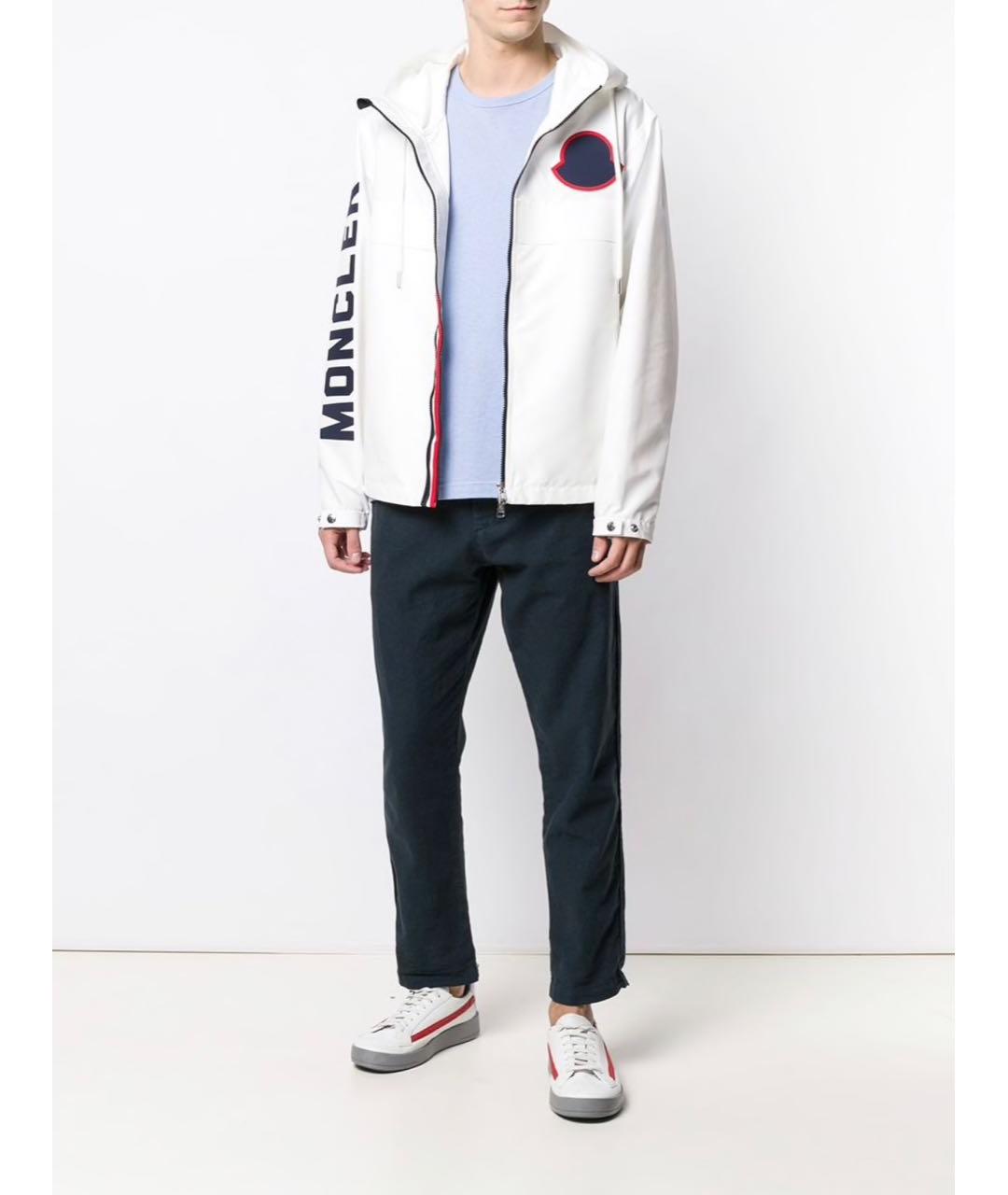 MONCLER Белая полиэстеровая куртка, фото 2