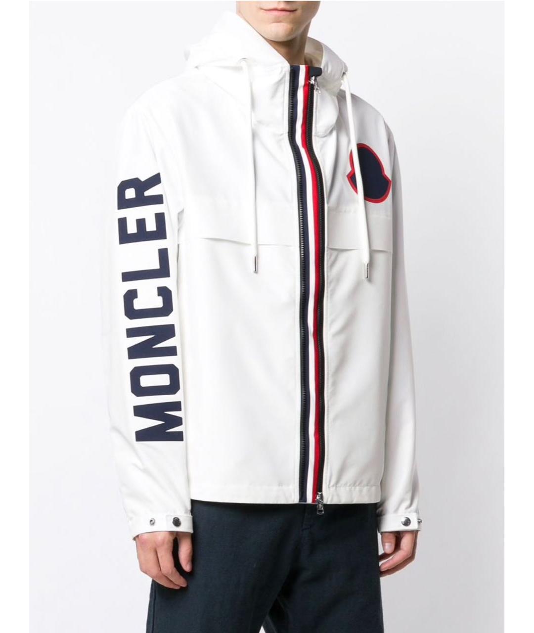MONCLER Белая полиэстеровая куртка, фото 3