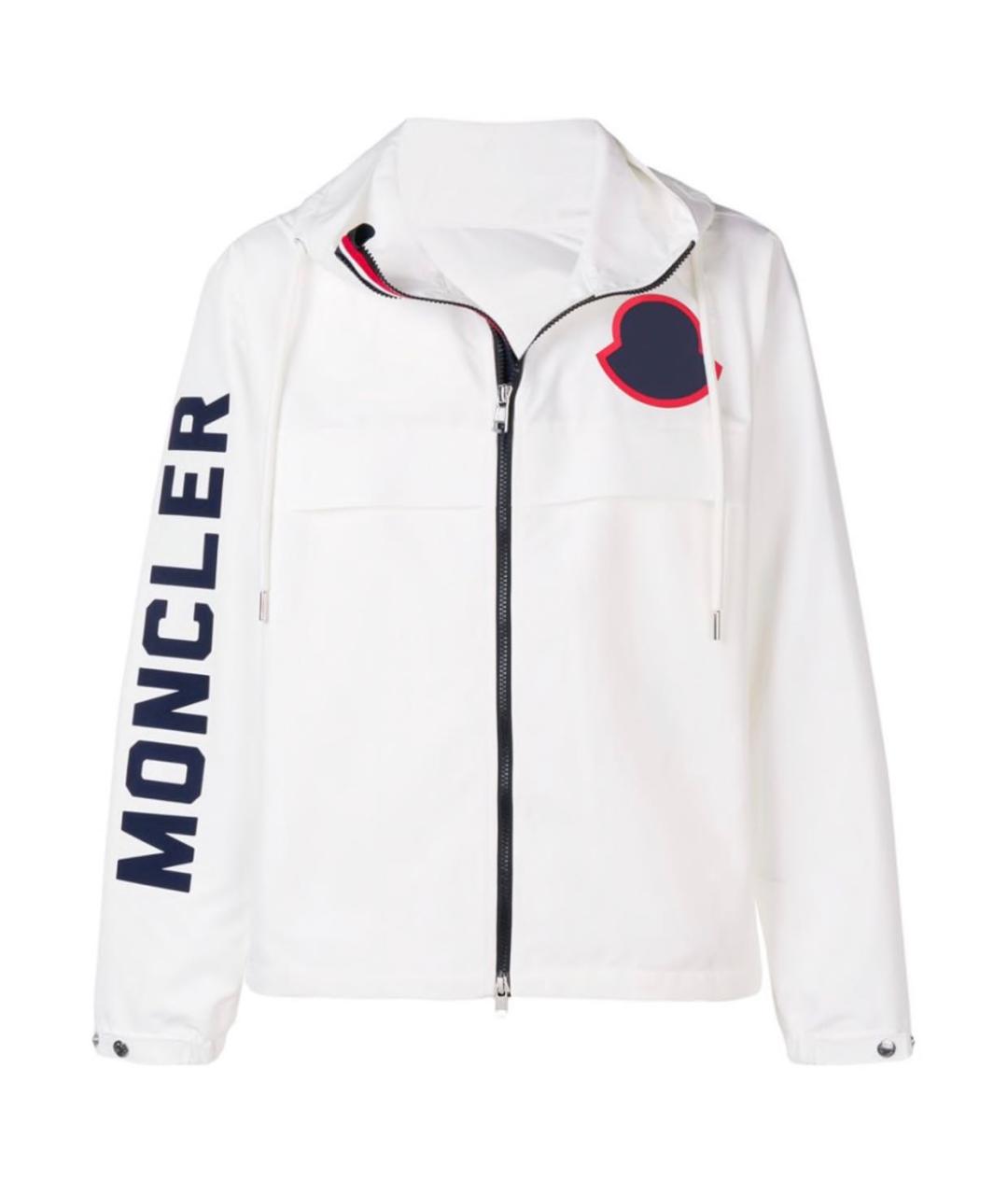 MONCLER Белая полиэстеровая куртка, фото 9