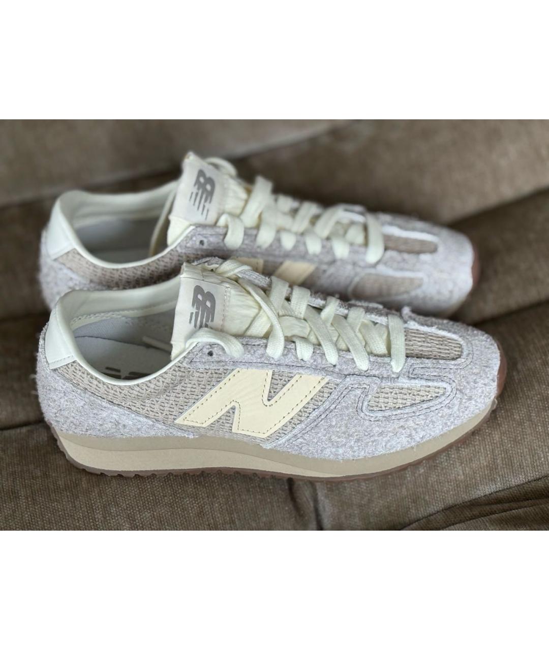 NEW BALANCE Бежевые текстильные кроссовки, фото 5