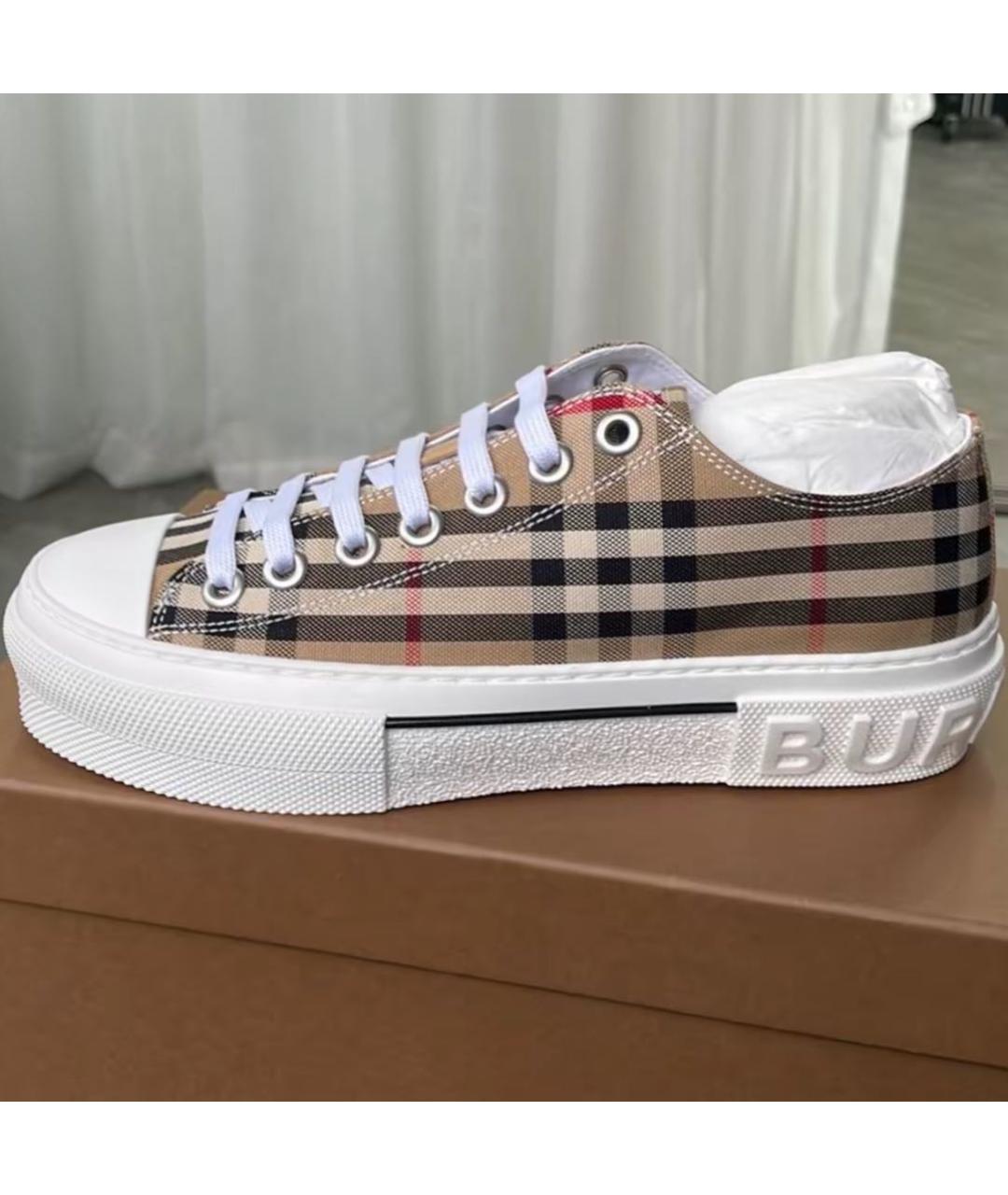 BURBERRY Бежевые кеды, фото 6