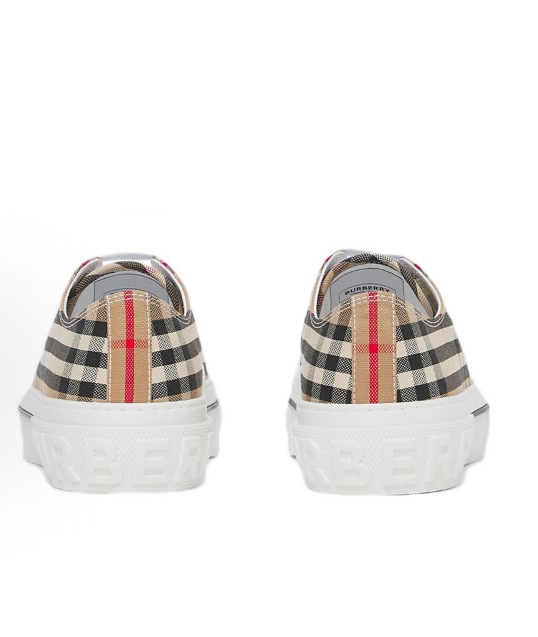 BURBERRY Бежевые кеды, фото 4