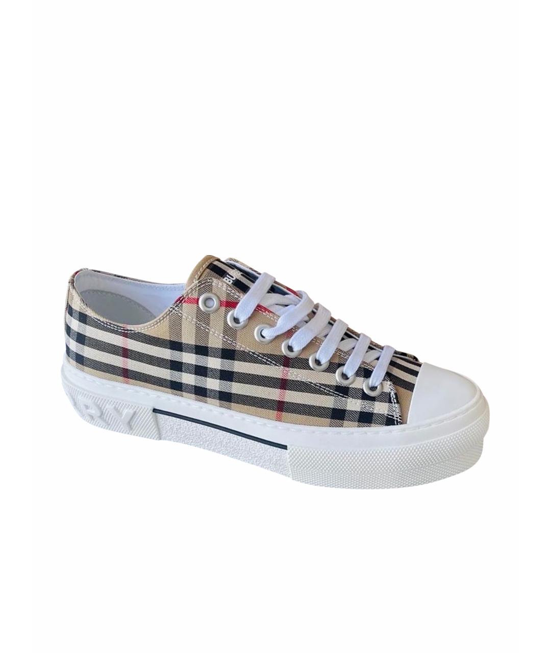 BURBERRY Бежевые кеды, фото 1
