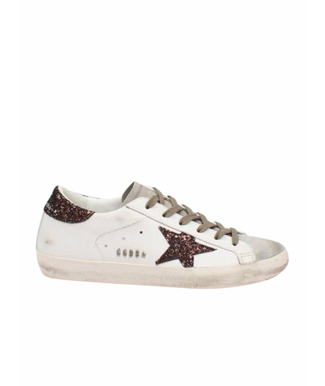 GOLDEN GOOSE DELUXE BRAND Белые кожаные кеды, фото 1