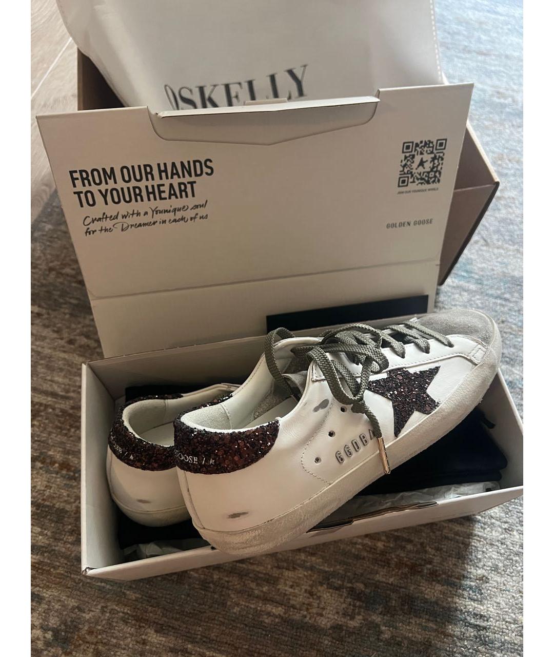 GOLDEN GOOSE DELUXE BRAND Белые кожаные кеды, фото 5