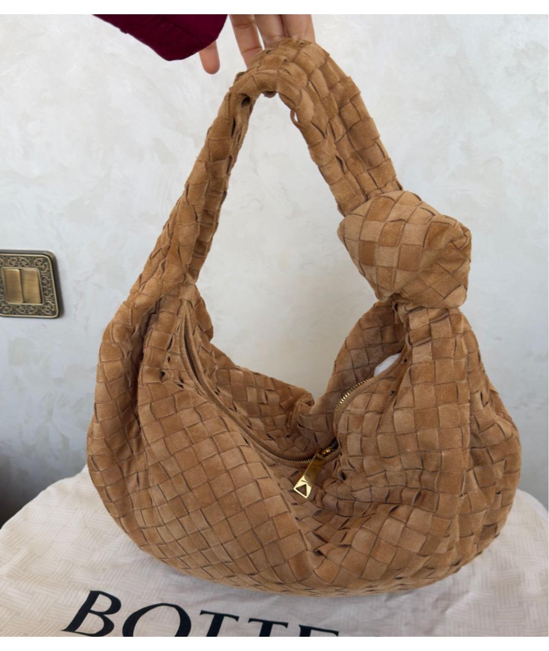 BOTTEGA VENETA Коричневая замшевая сумка с короткими ручками, фото 2