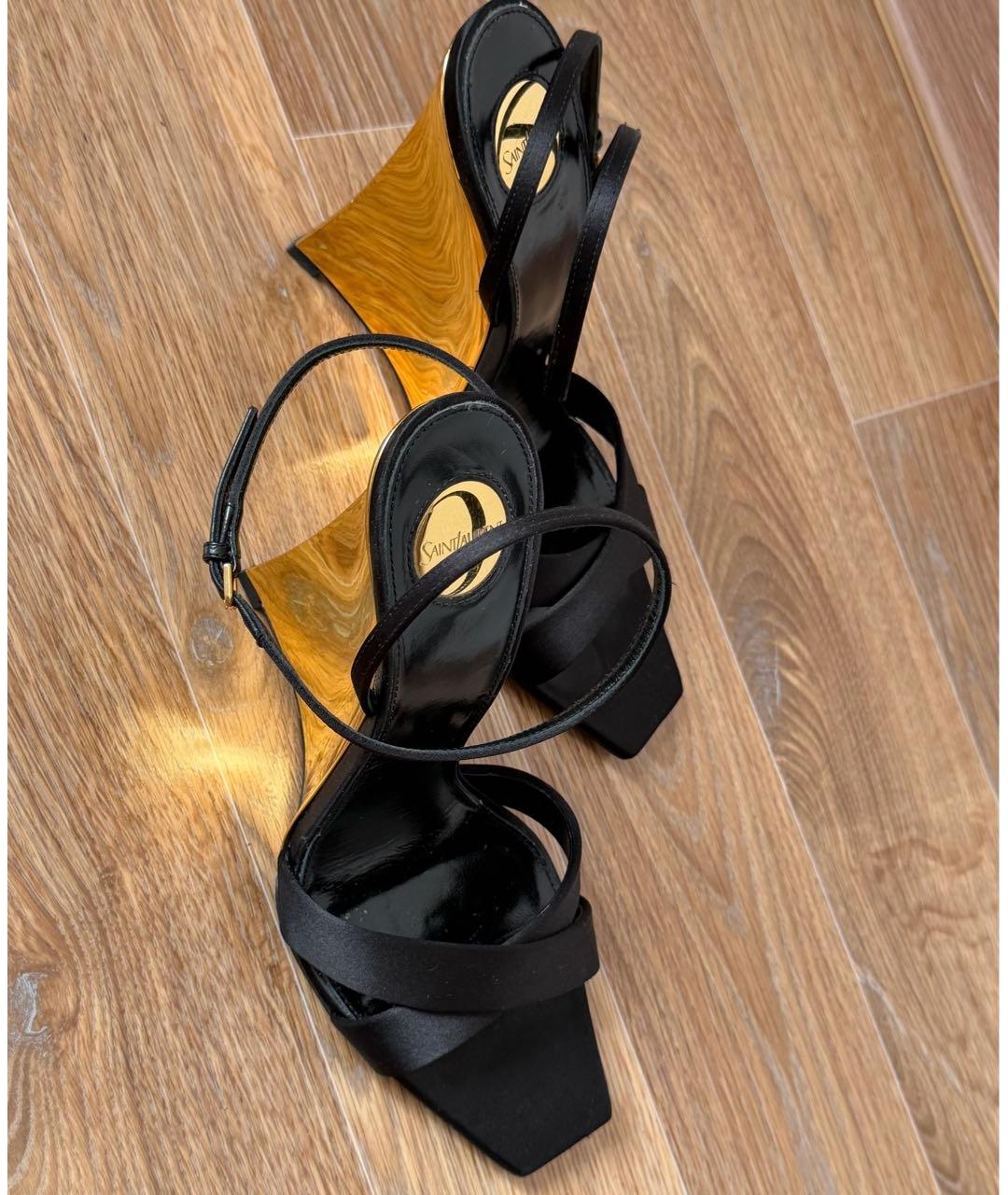 YVES SAINT LAURENT BEAUTY Черные босоножки, фото 5