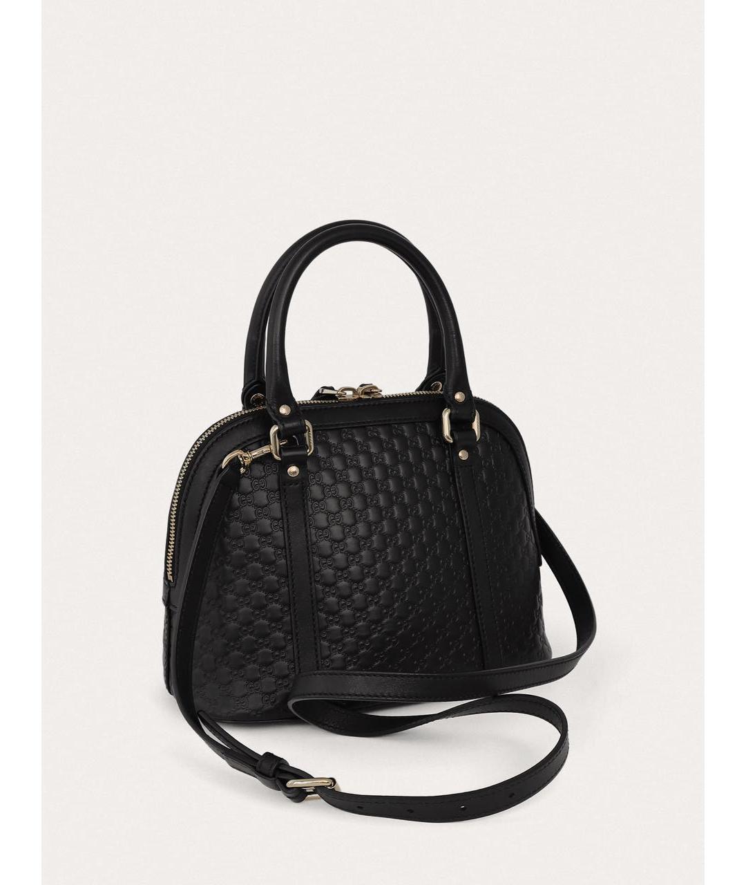 GUCCI Черная кожаная сумка через плечо, фото 3