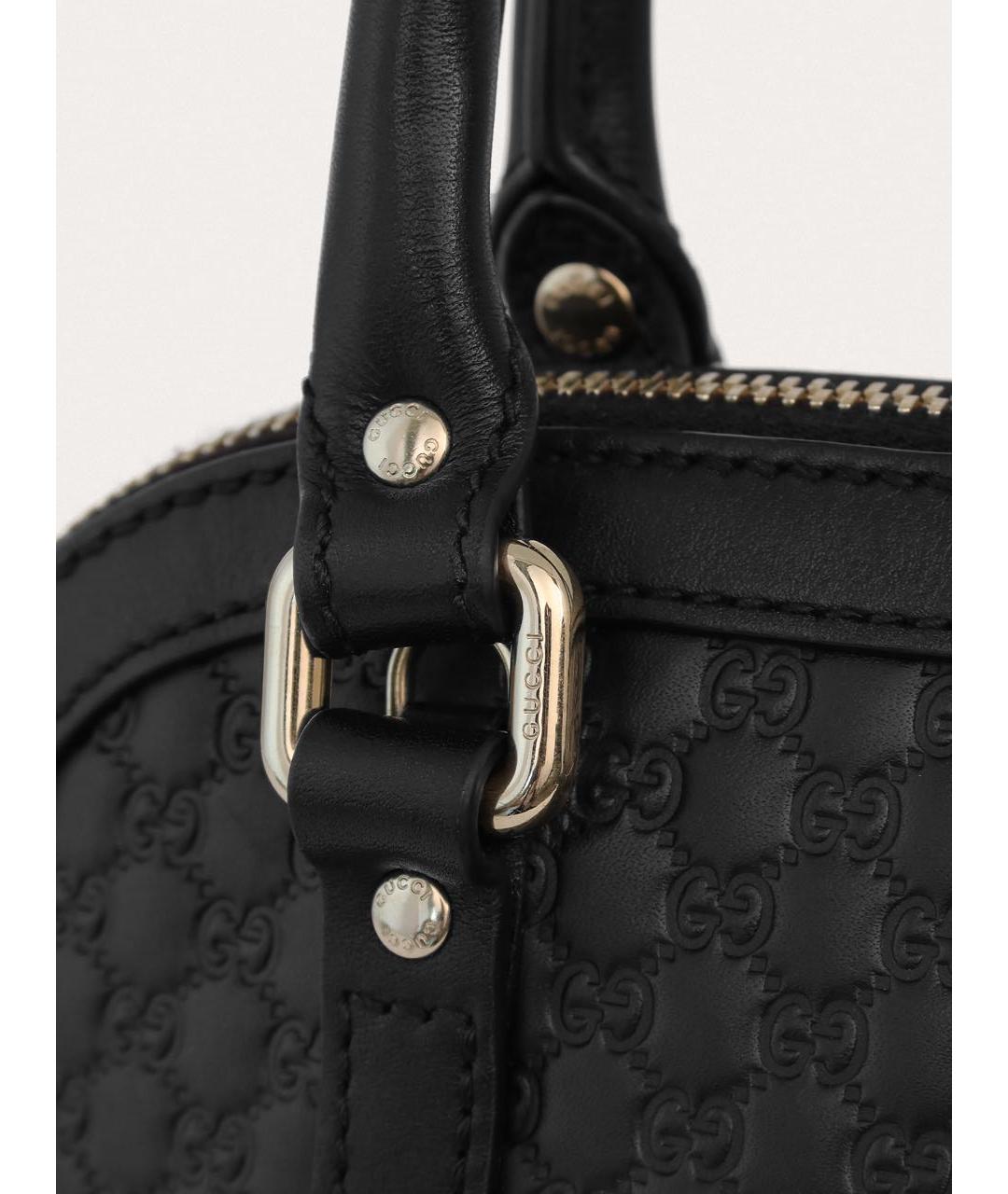 GUCCI Черная кожаная сумка через плечо, фото 6