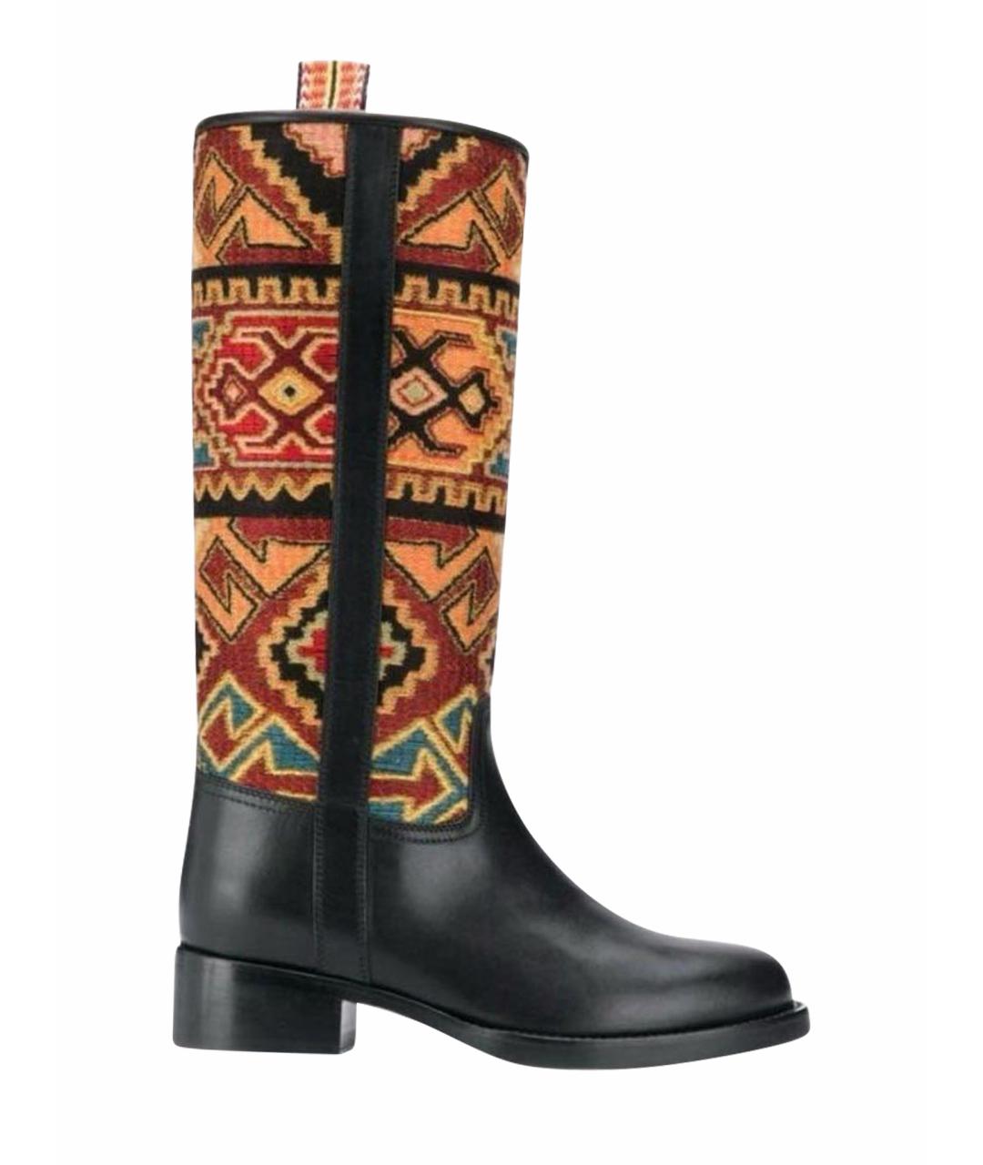 ETRO Черные кожаные сапоги, фото 1