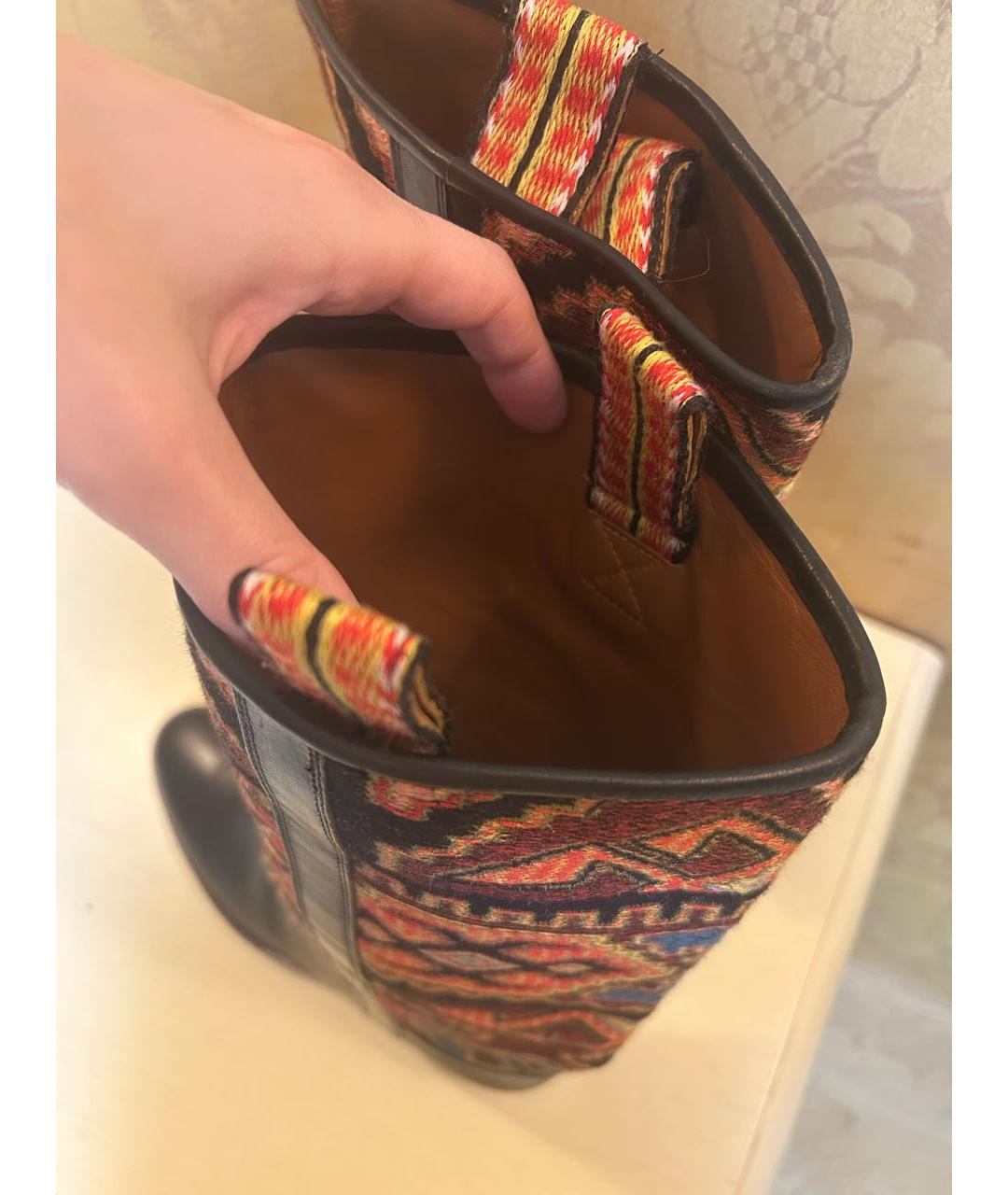 ETRO Черные кожаные сапоги, фото 4