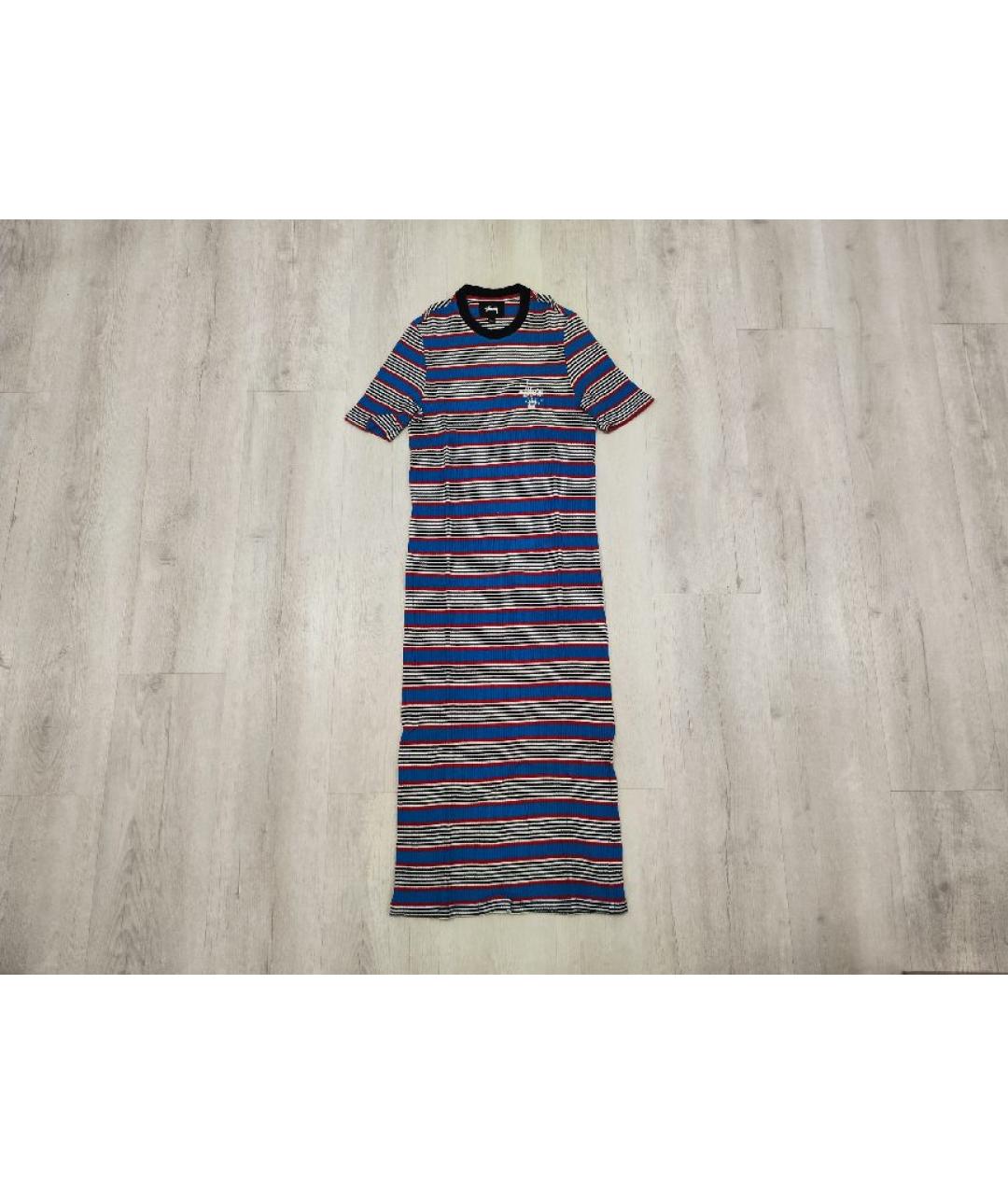 STUSSY Мульти хлопковое повседневное платье, фото 5