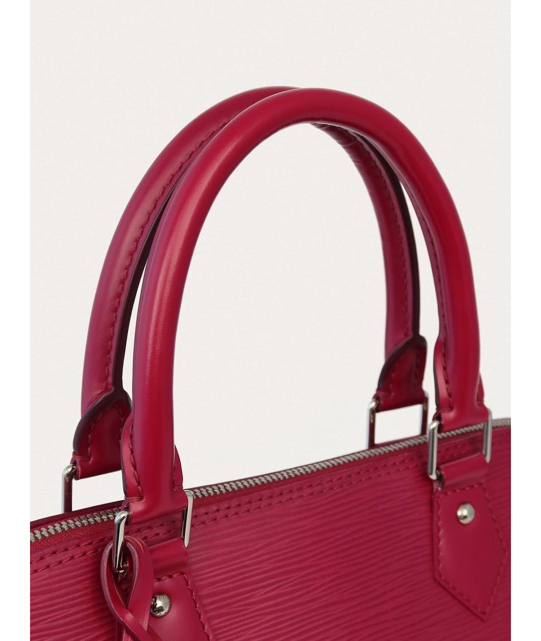 LOUIS VUITTON Фуксия кожаная сумка с короткими ручками, фото 5