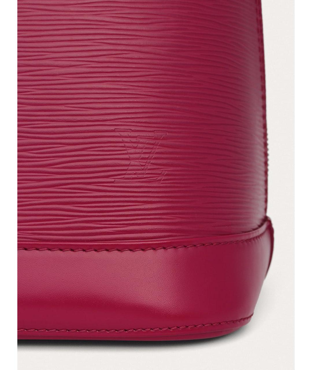 LOUIS VUITTON Фуксия кожаная сумка с короткими ручками, фото 7