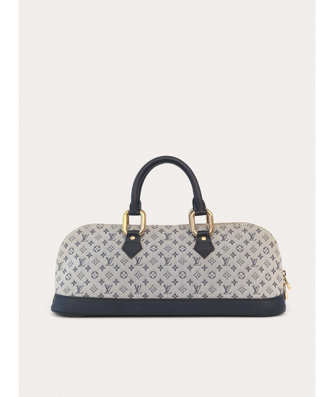 LOUIS VUITTON Синяя тканевая сумка с короткими ручками, фото 3