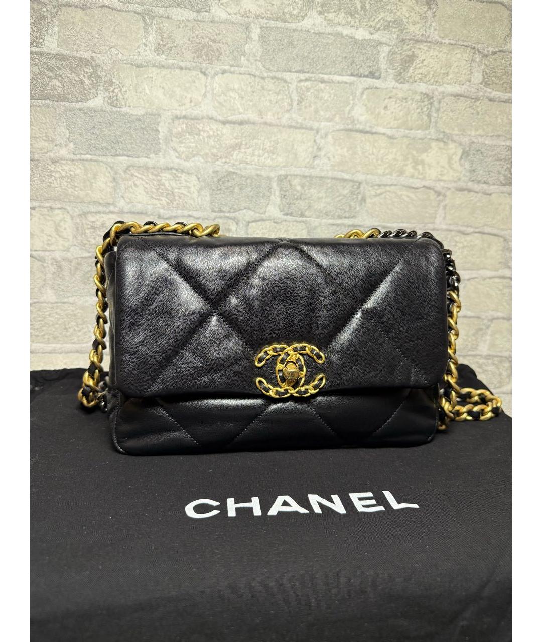 CHANEL Черная кожаная сумка через плечо, фото 3