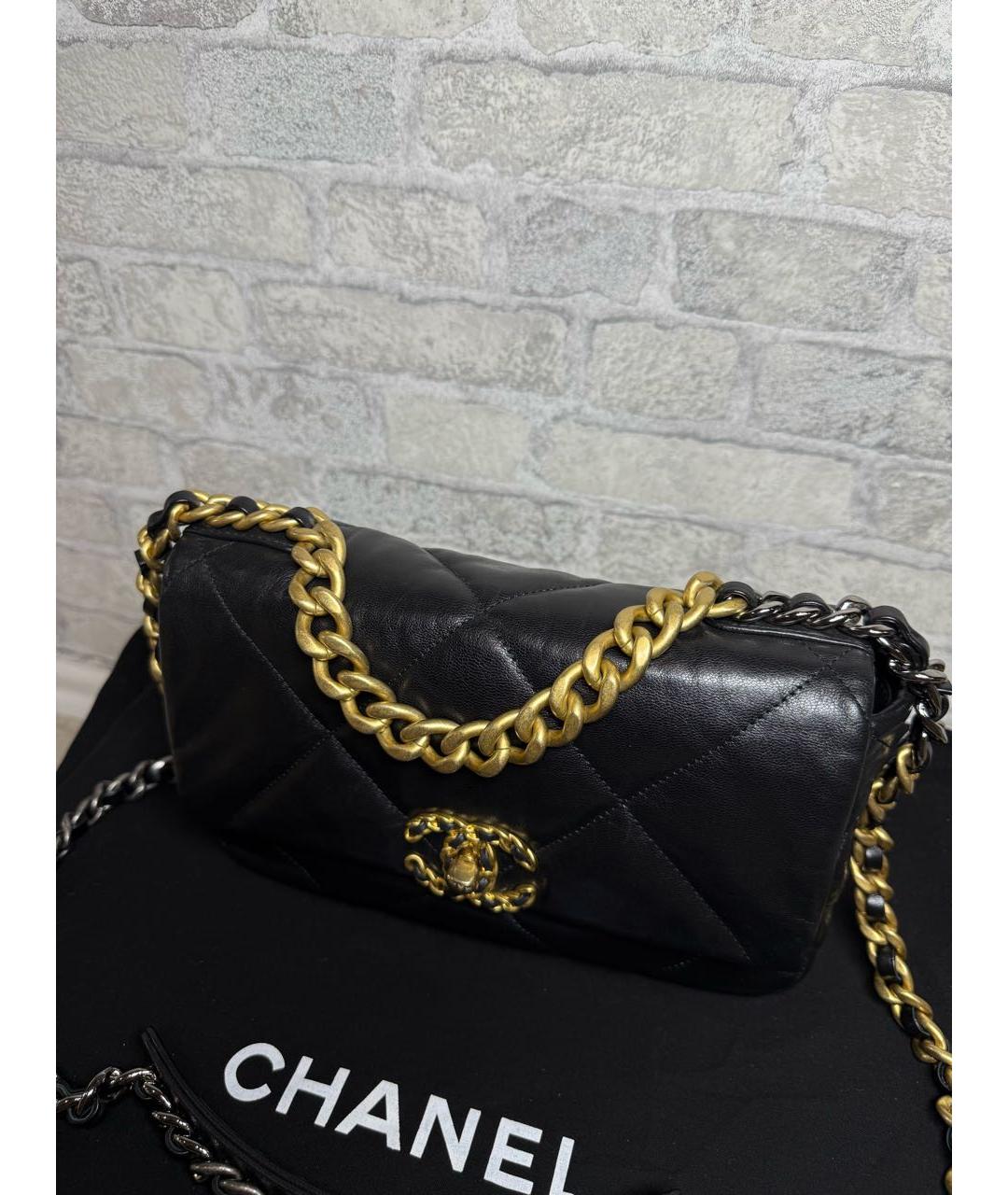 CHANEL Черная кожаная сумка через плечо, фото 4