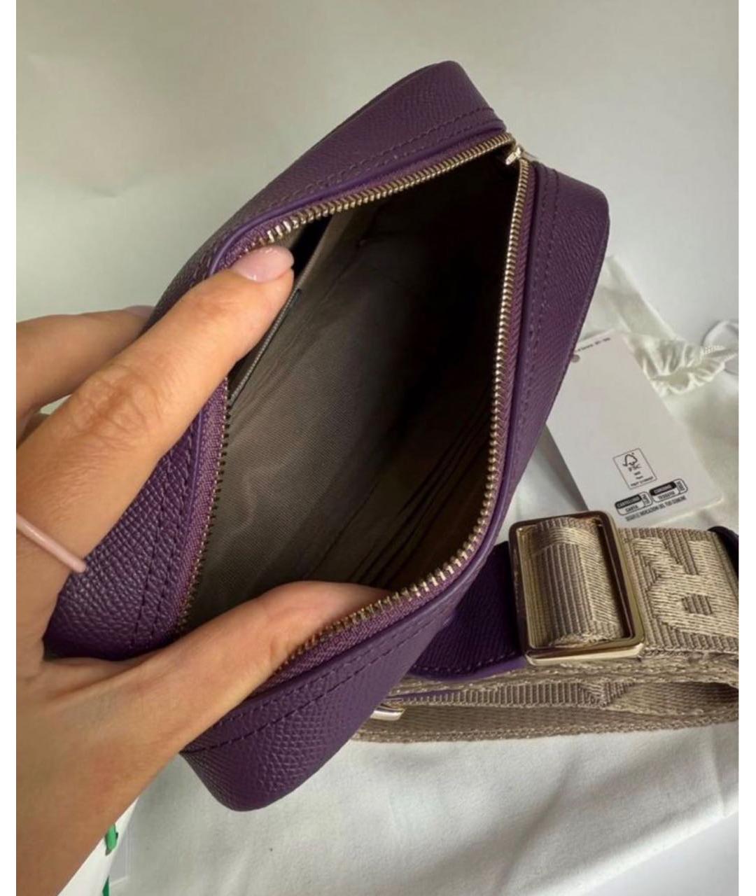 FURLA Фиолетовая сумка через плечо из искусственной кожи, фото 2