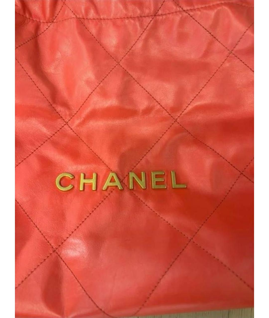 CHANEL Красная кожаная сумка через плечо, фото 8