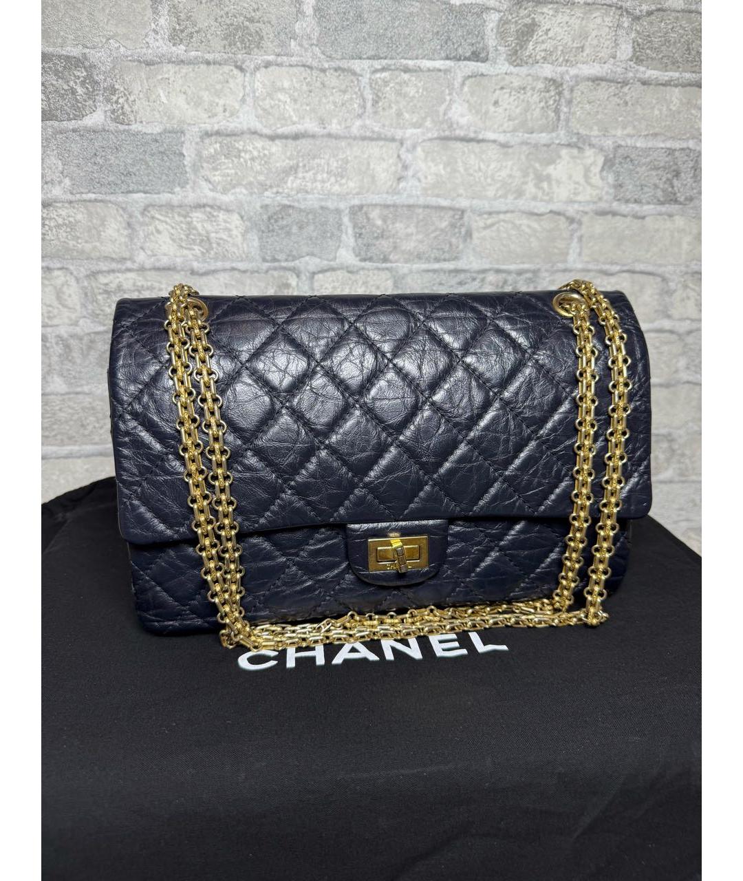 CHANEL Темно-синяя сумка через плечо, фото 3