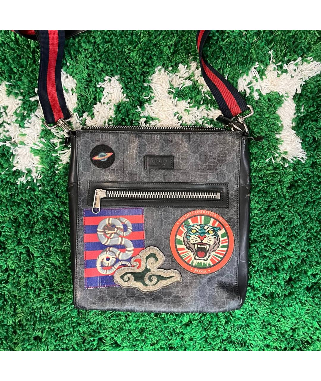 GUCCI Черная барсетка, фото 6