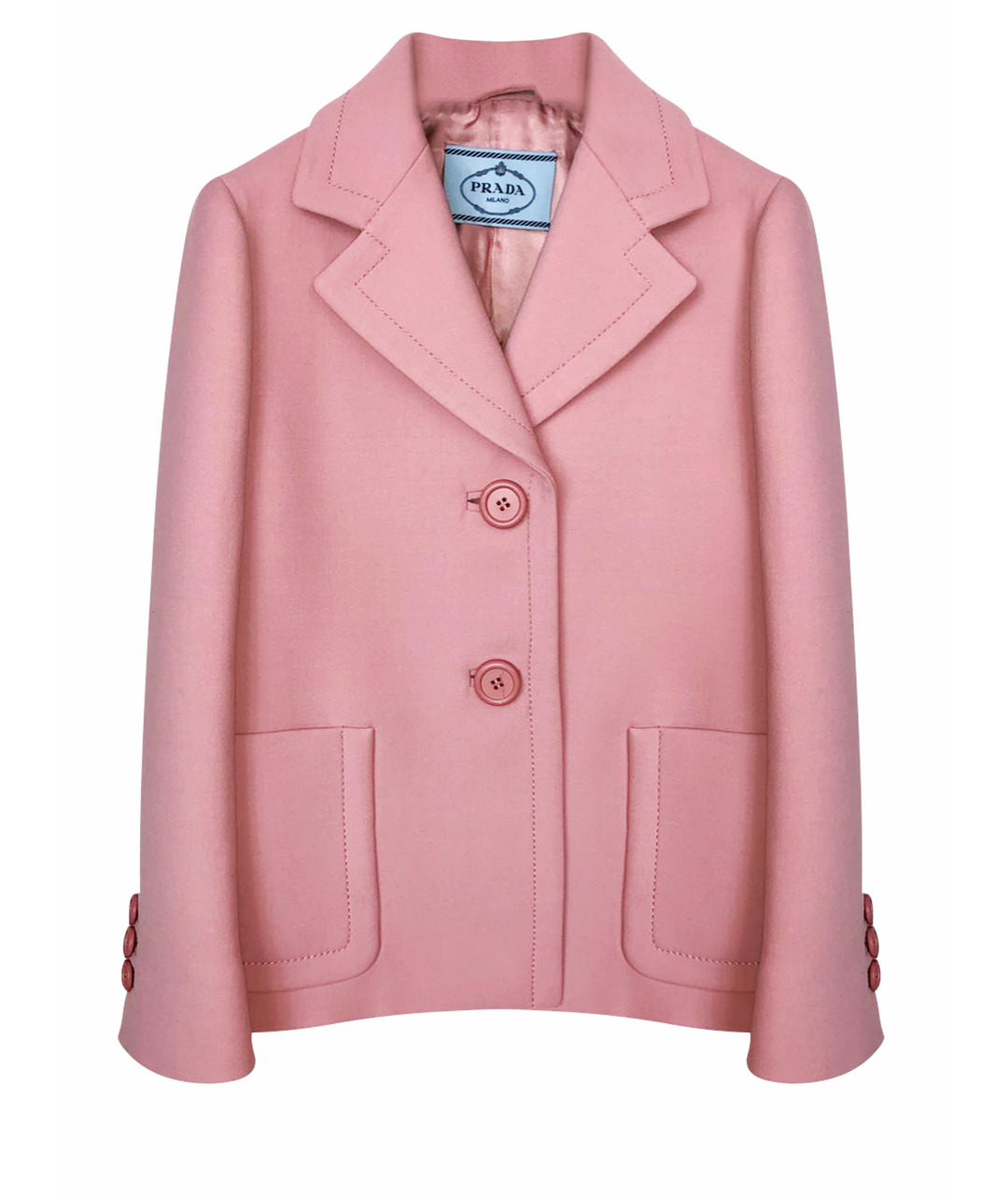 PRADA Розовый шерстяной жакет/пиджак, фото 1