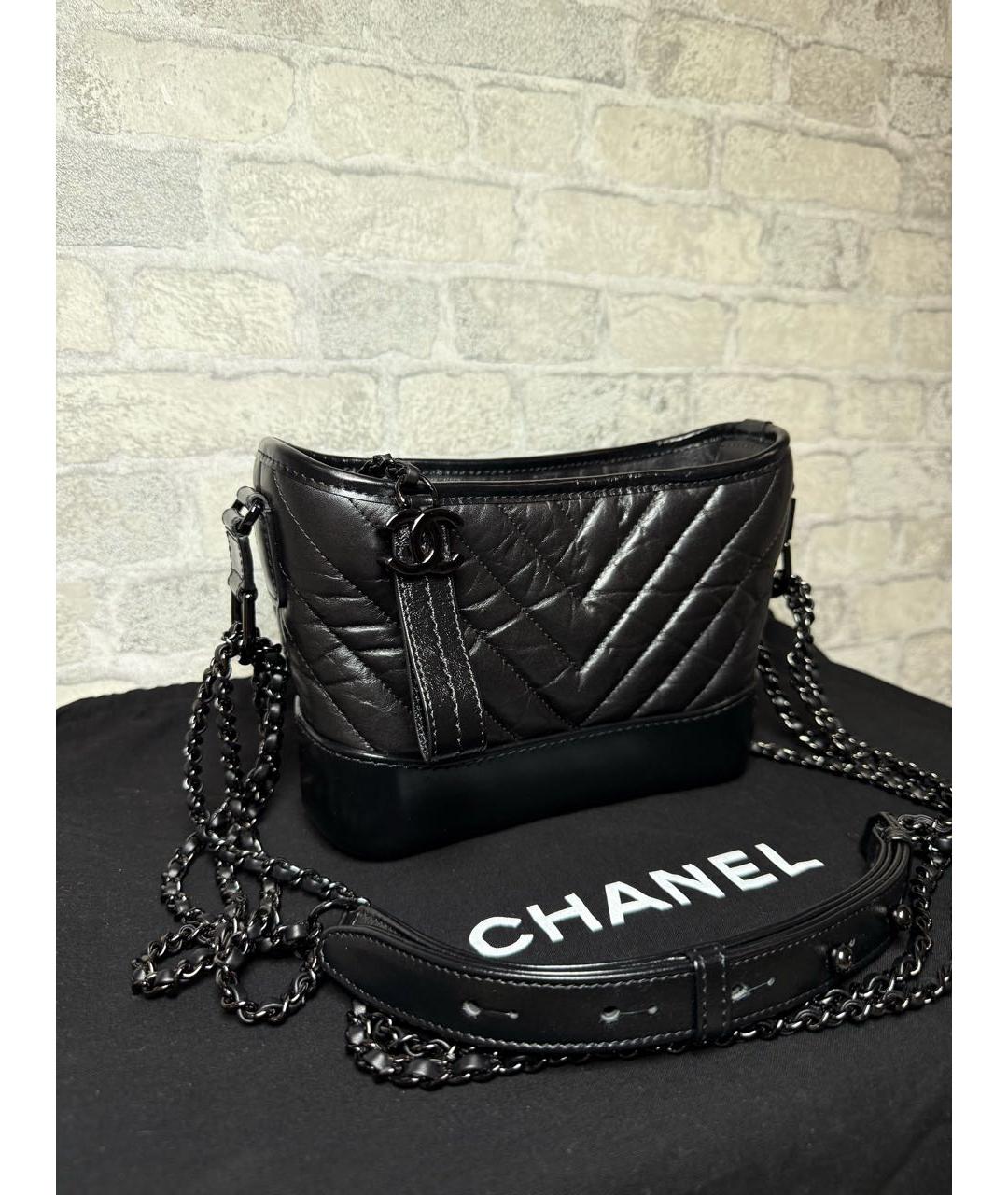 CHANEL Черная кожаная сумка через плечо, фото 2