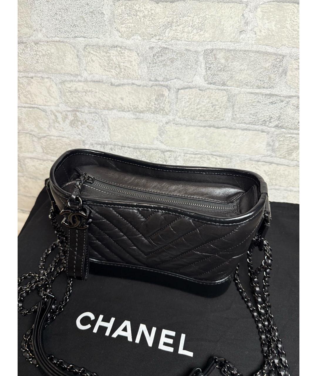 CHANEL Черная кожаная сумка через плечо, фото 4