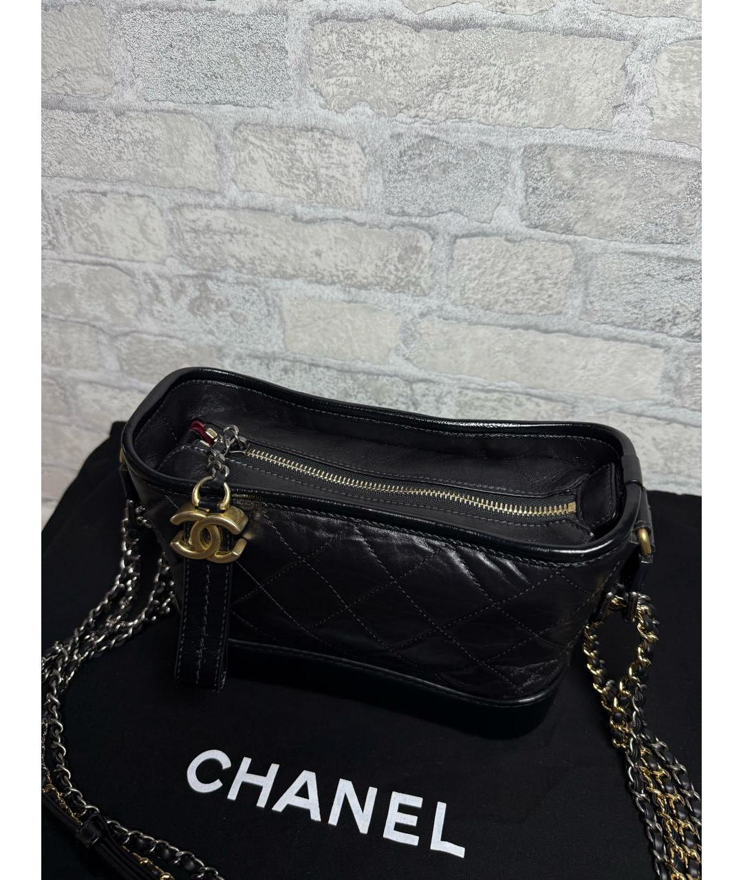 CHANEL Черная кожаная сумка через плечо, фото 4