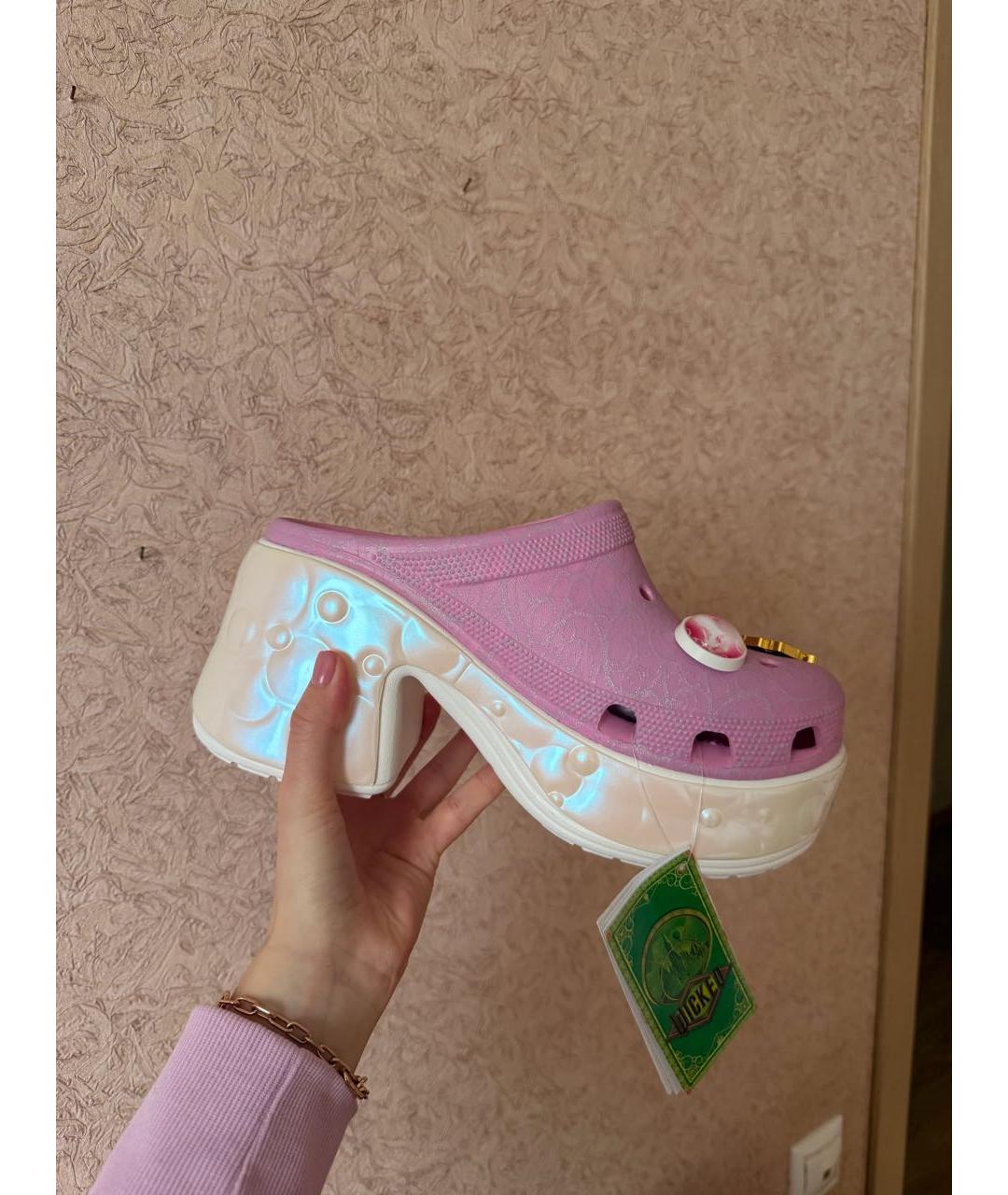 CROCS Розовые сабо, фото 5