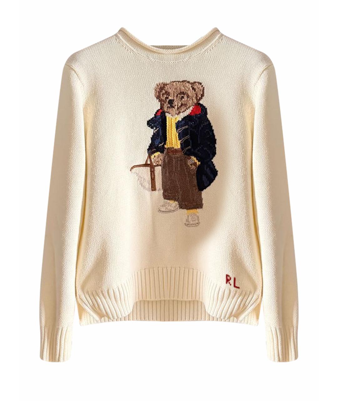POLO RALPH LAUREN Белый шерстяной джемпер / свитер, фото 1