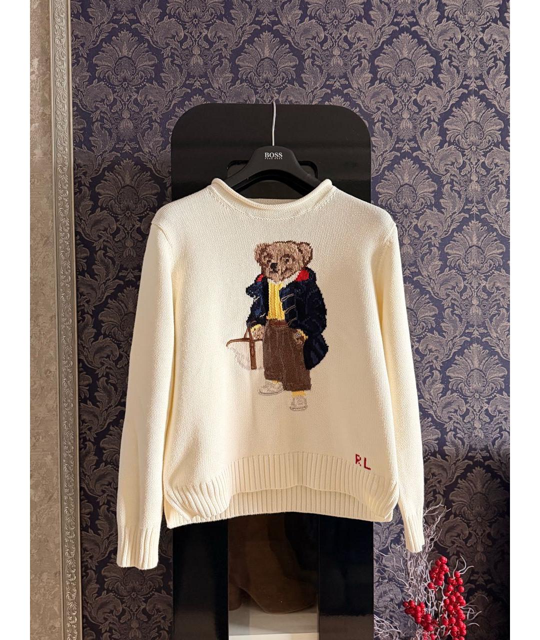 POLO RALPH LAUREN Белый шерстяной джемпер / свитер, фото 5