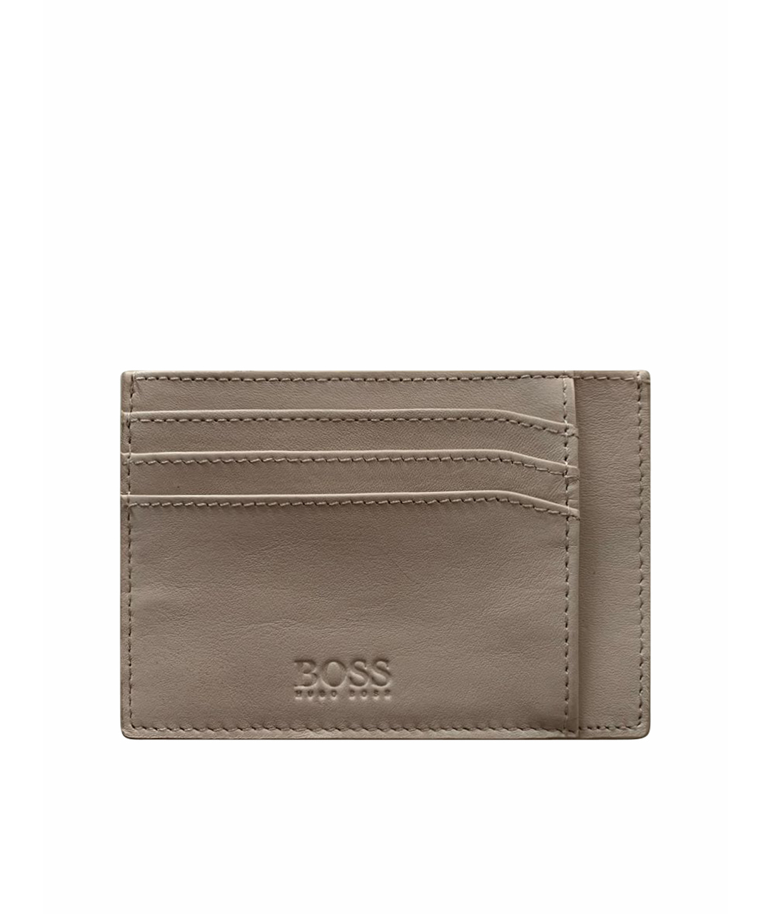 HUGO BOSS Бежевый кожаный кардхолдер, фото 1