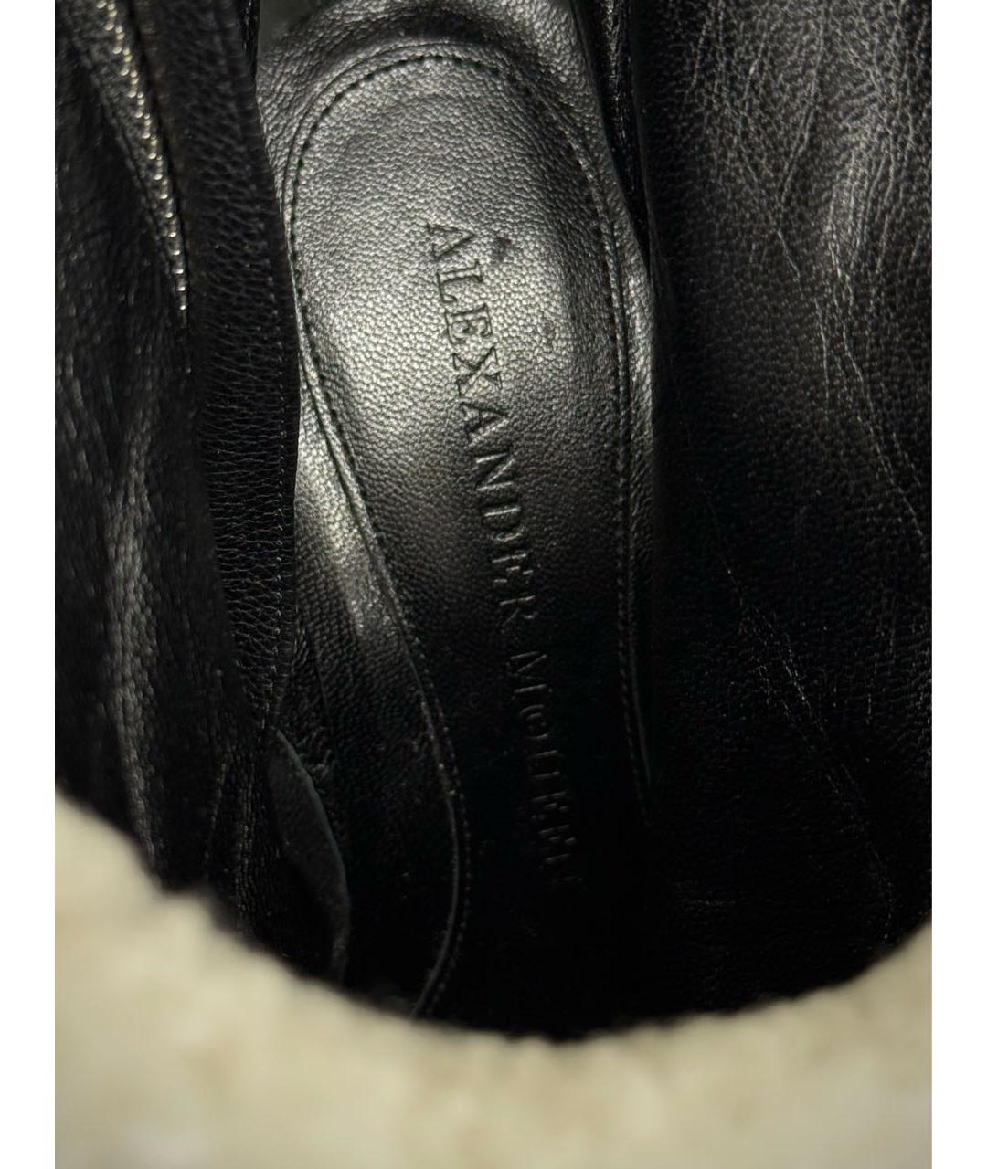 ALEXANDER MCQUEEN Черные кожаные туфли, фото 5