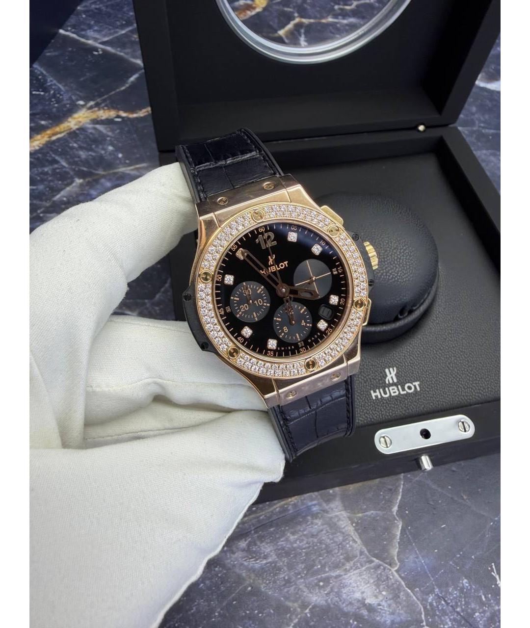 HUBLOT Черные часы из розового золота, фото 6
