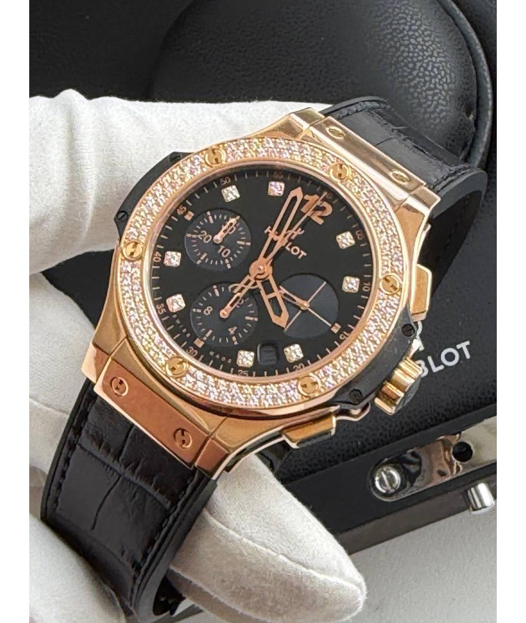 HUBLOT Черные часы из розового золота, фото 2