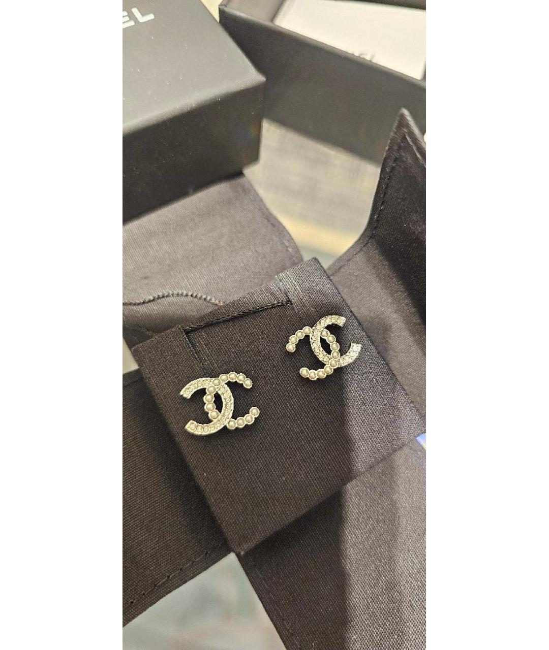 CHANEL Серебряные латунные серьги, фото 2