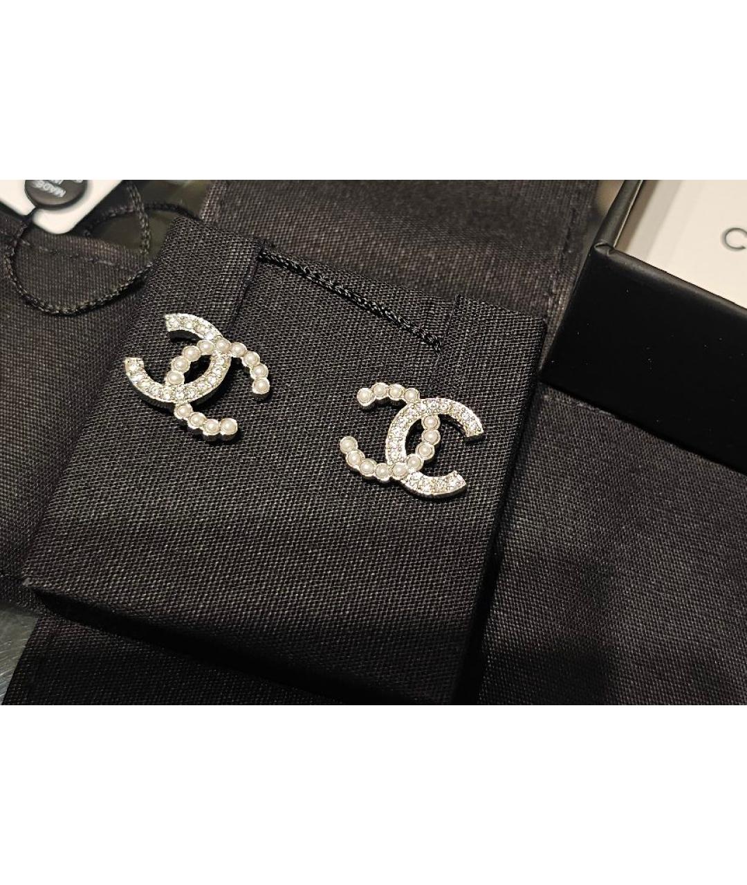 CHANEL Серебряные латунные серьги, фото 4