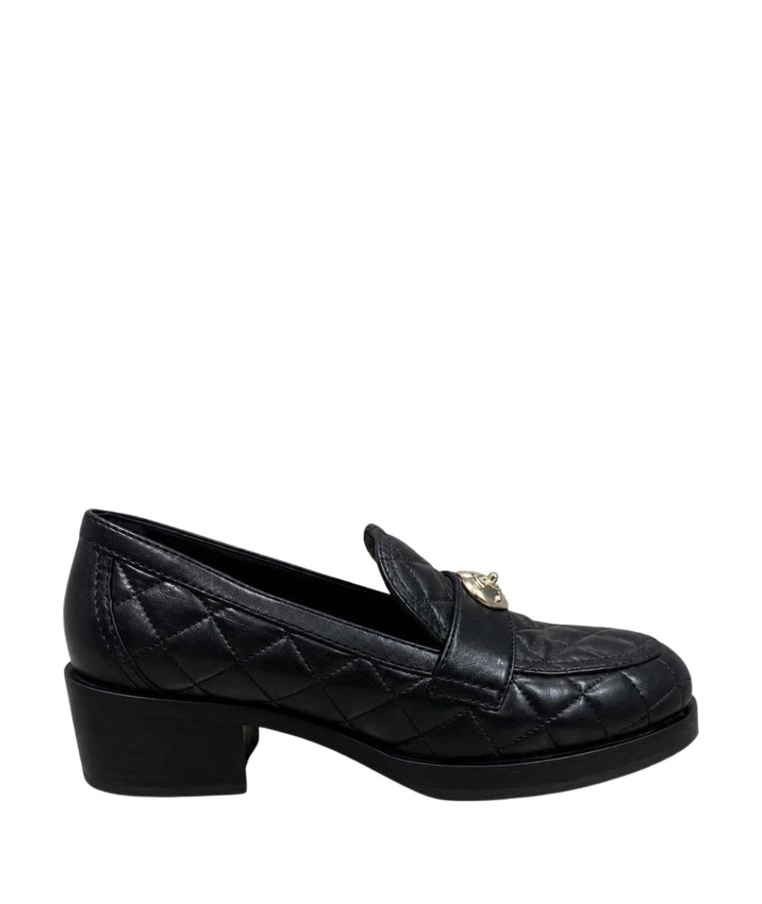 CHANEL Черные кожаные лоферы, фото 1