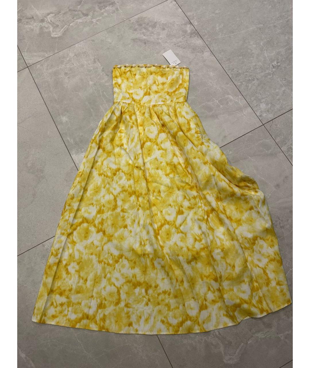 ZIMMERMANN Желтое льняное повседневное платье, фото 7
