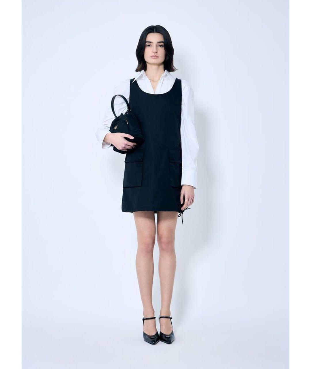 PRADA Черное полиамидовое повседневное платье, фото 6