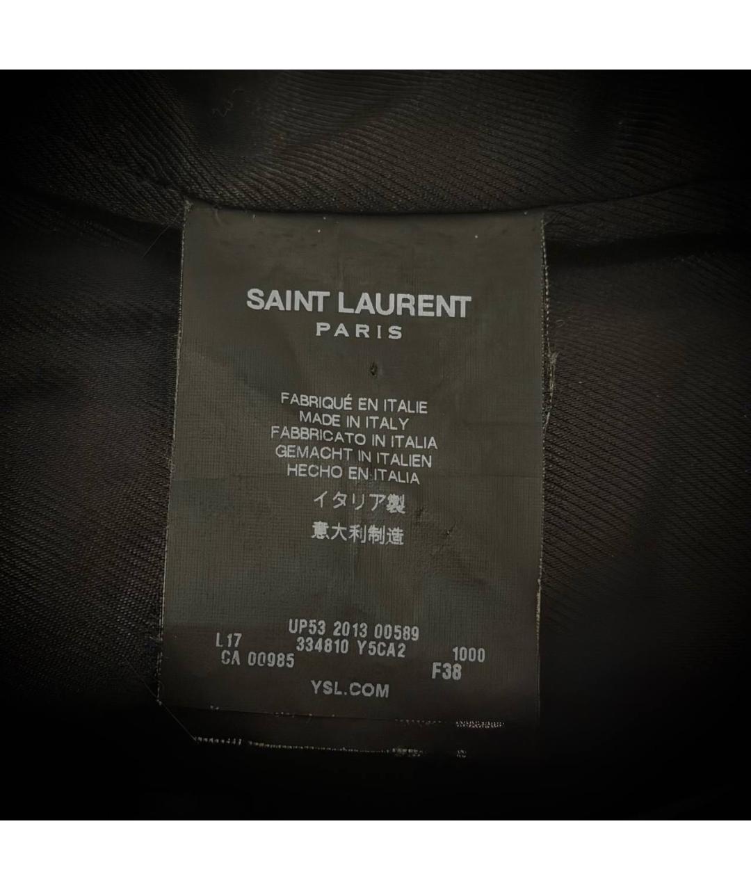 SAINT LAURENT Черная кожаная куртка, фото 5