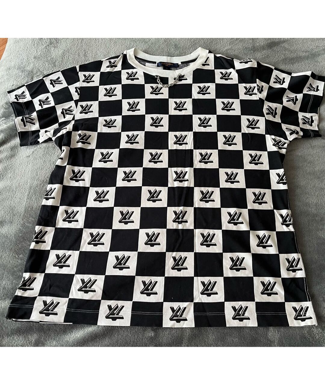 LOUIS VUITTON Белая хлопковая футболка, фото 7