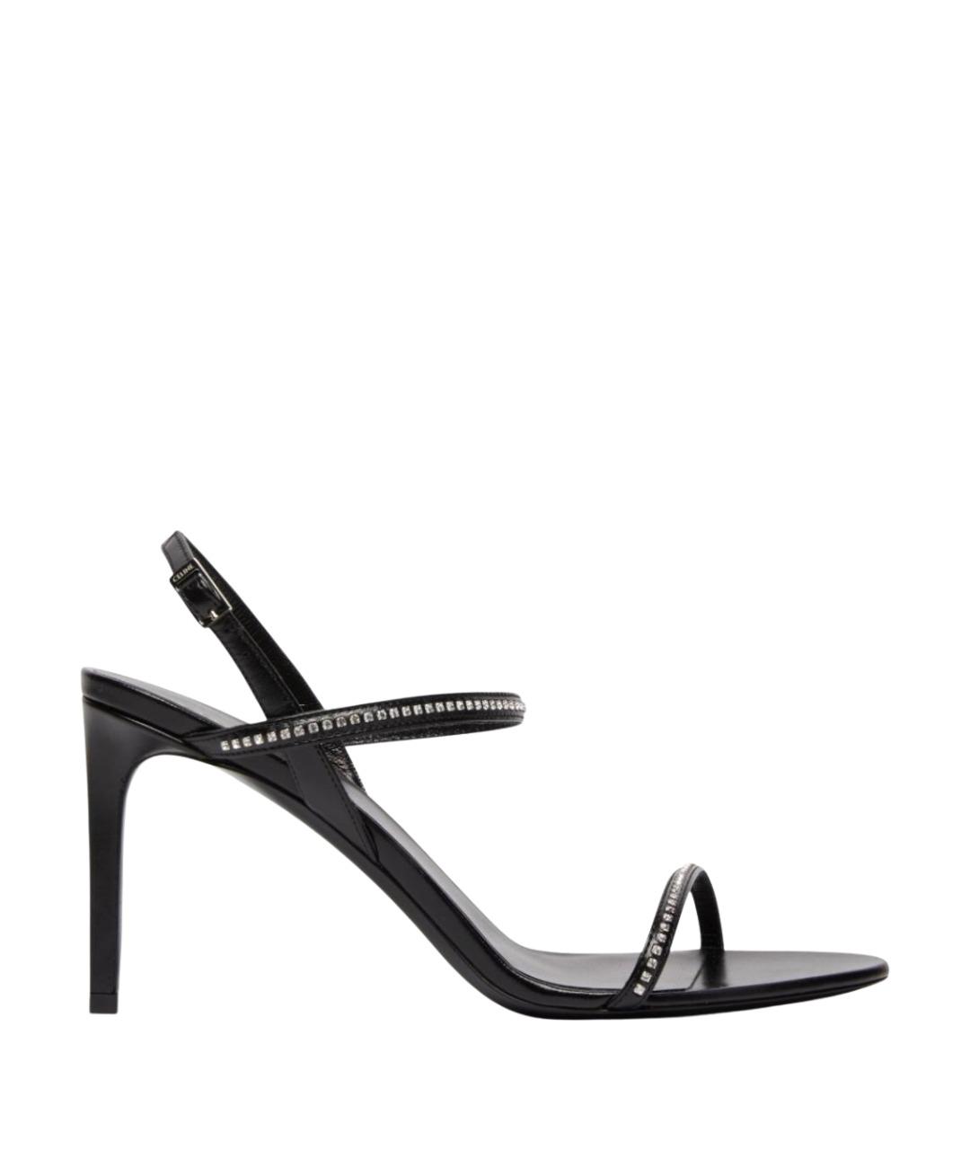 CELINE Черные кожаные босоножки, фото 1