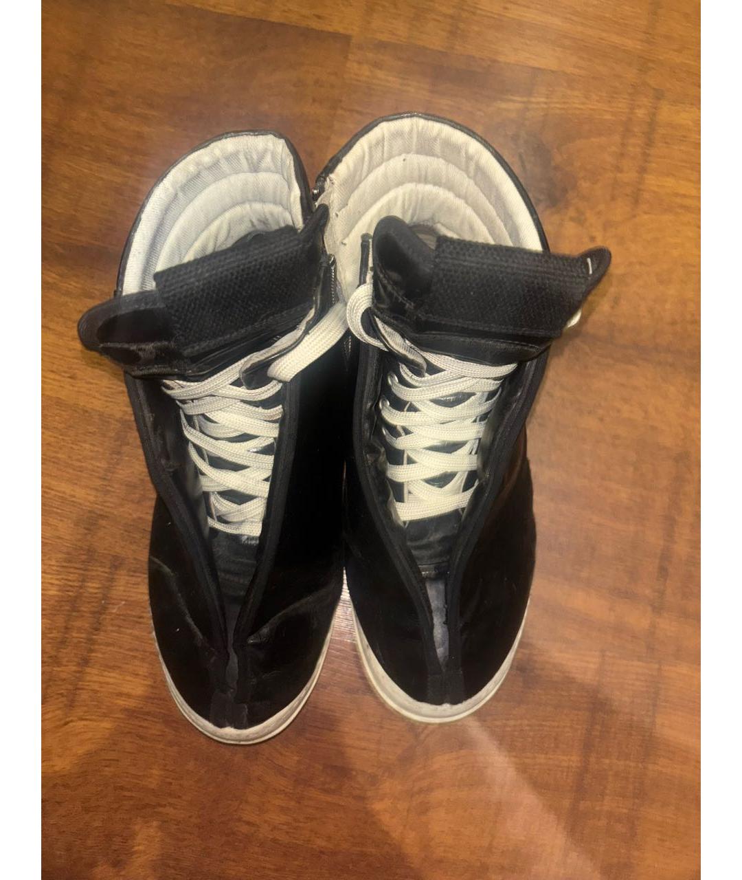 RICK OWENS DRKSHDW Черные кожаные высокие ботинки, фото 2