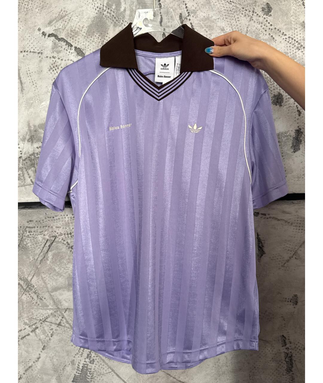 ADIDAS Фиолетовая синтетическая футболка, фото 3